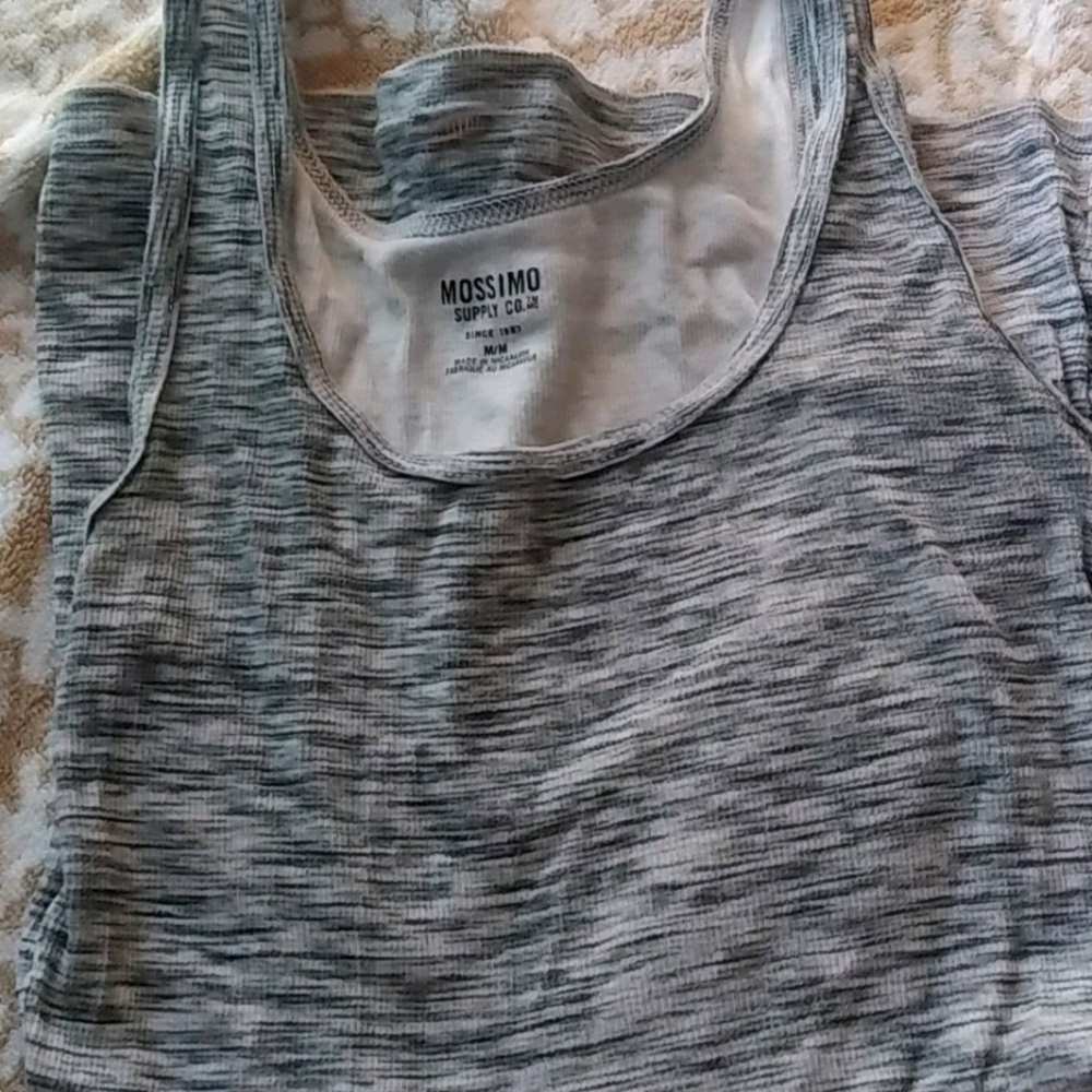 Grey and white tank